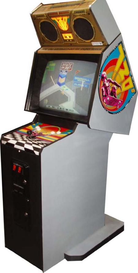 Side view of 720 Degrees arcade game with side art