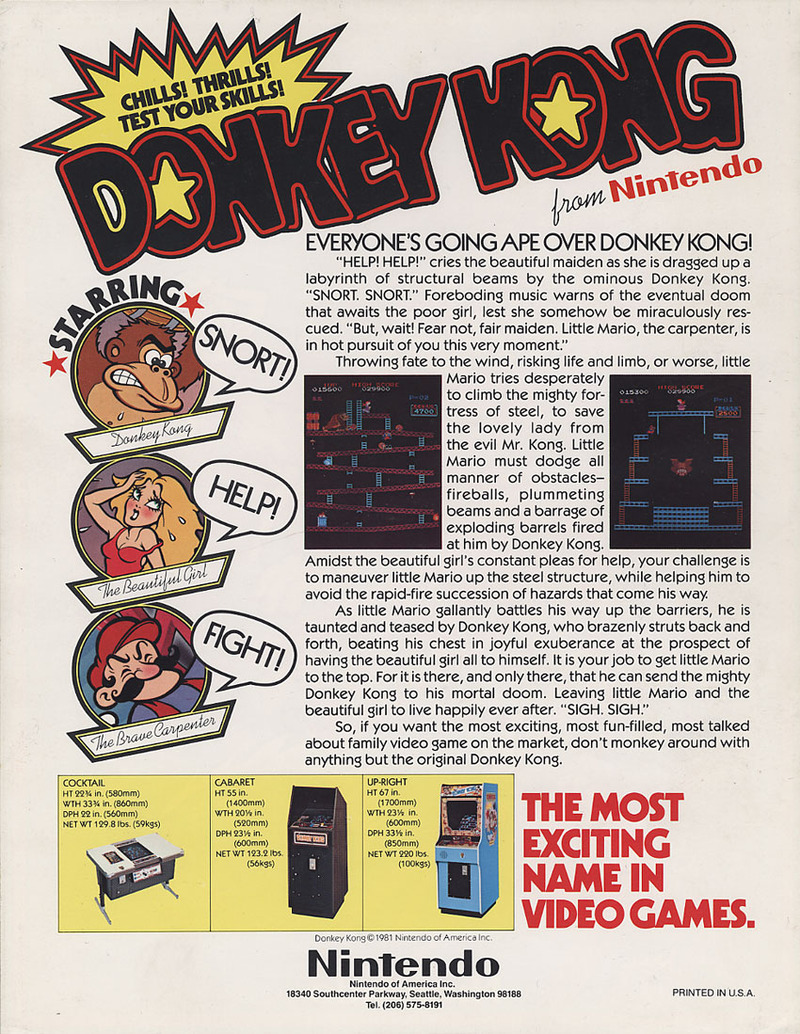 Donkey Kong Arcade game for sale Vintage Arcade