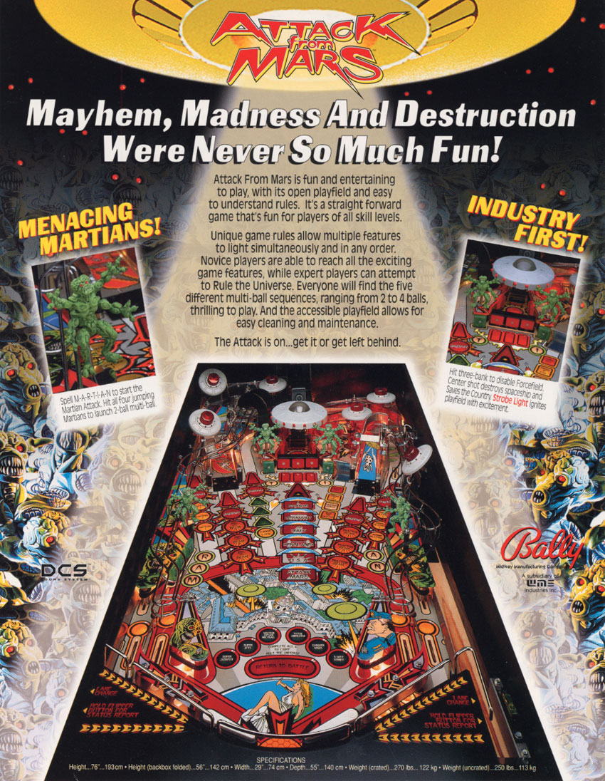 Attack From Mars Pinball Machine | Vintage Arcade Superstore