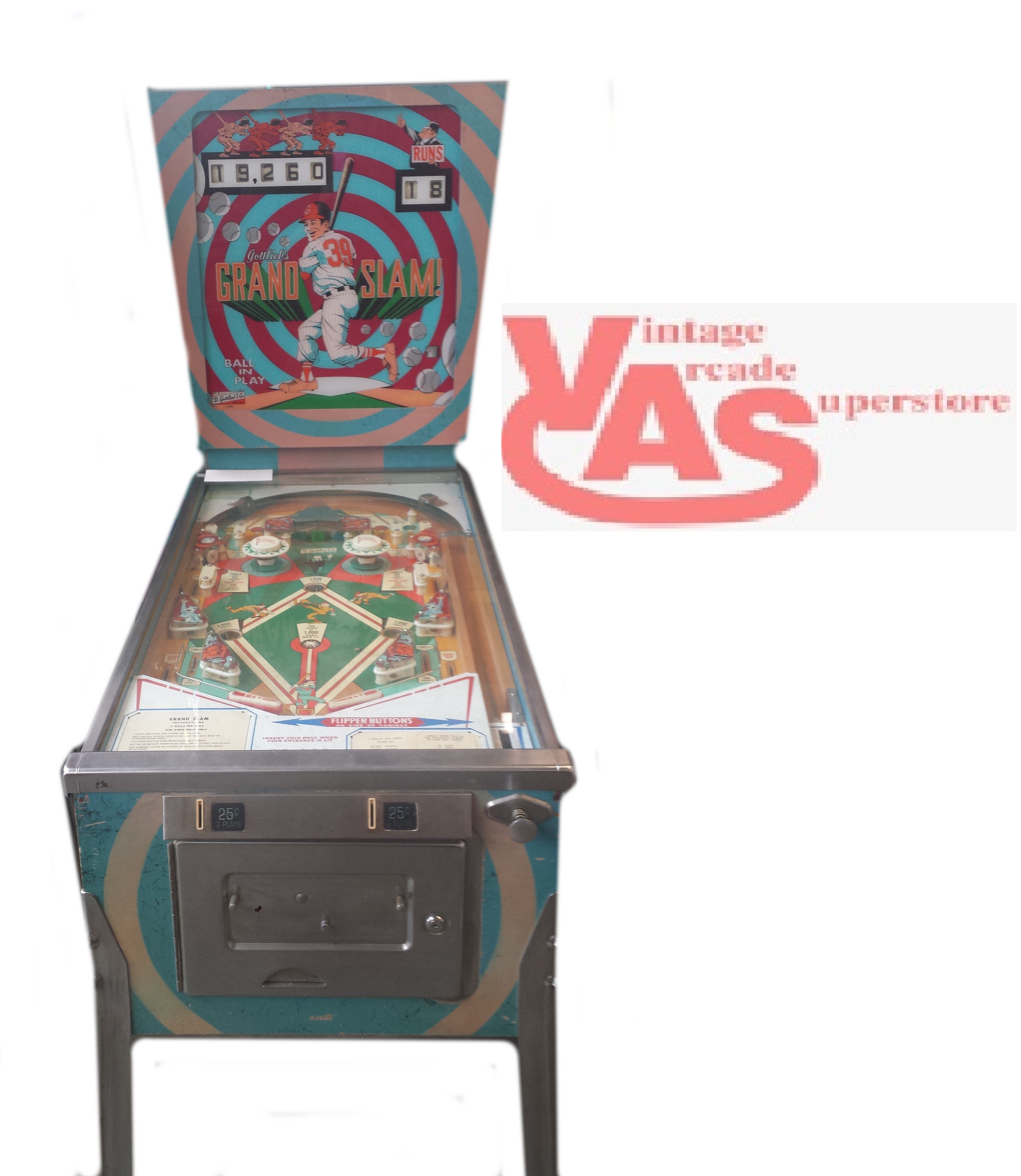 Grand Slam Pinball game for sale Vintage Arcade