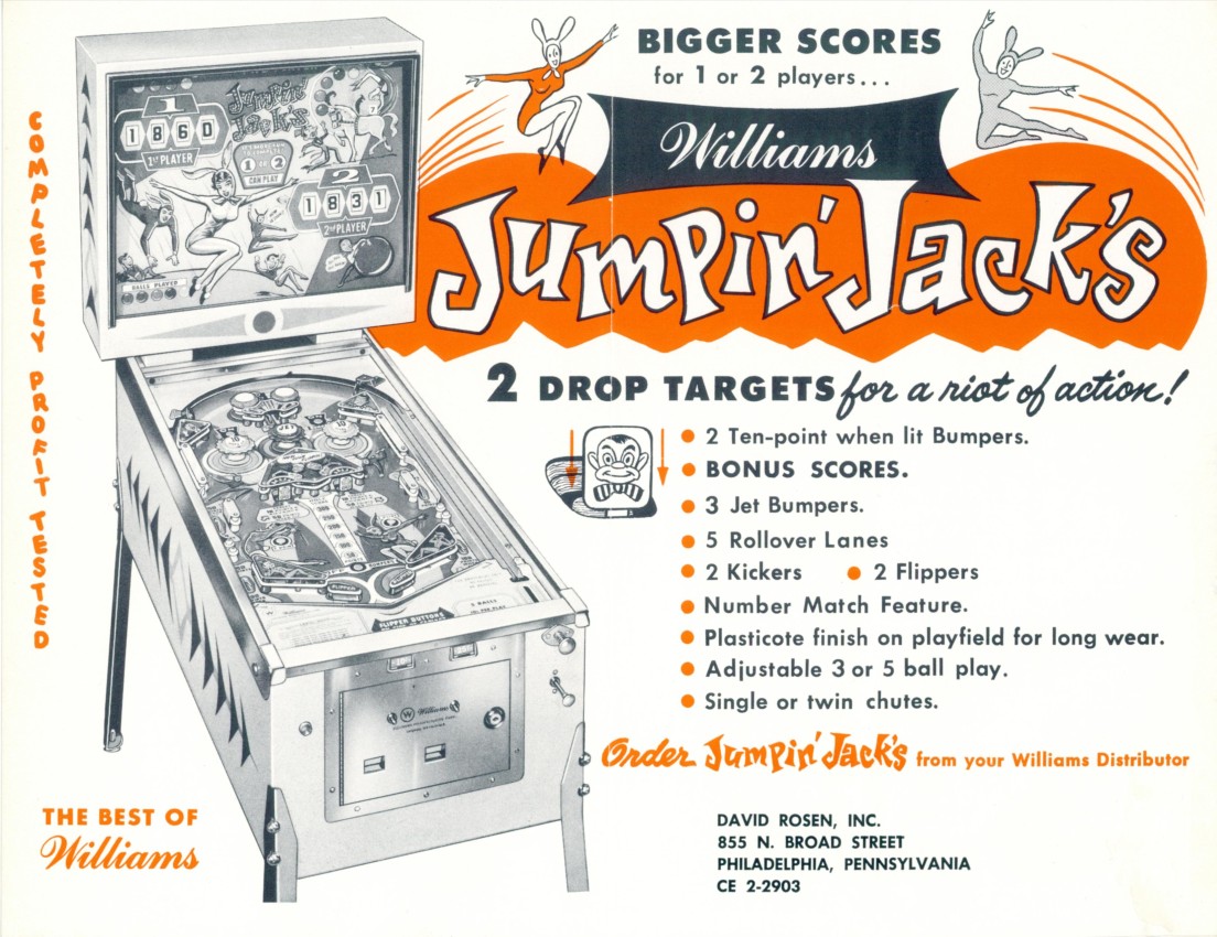 Jumpin Jacks Pinball Machine Vintage Arcade Superstore