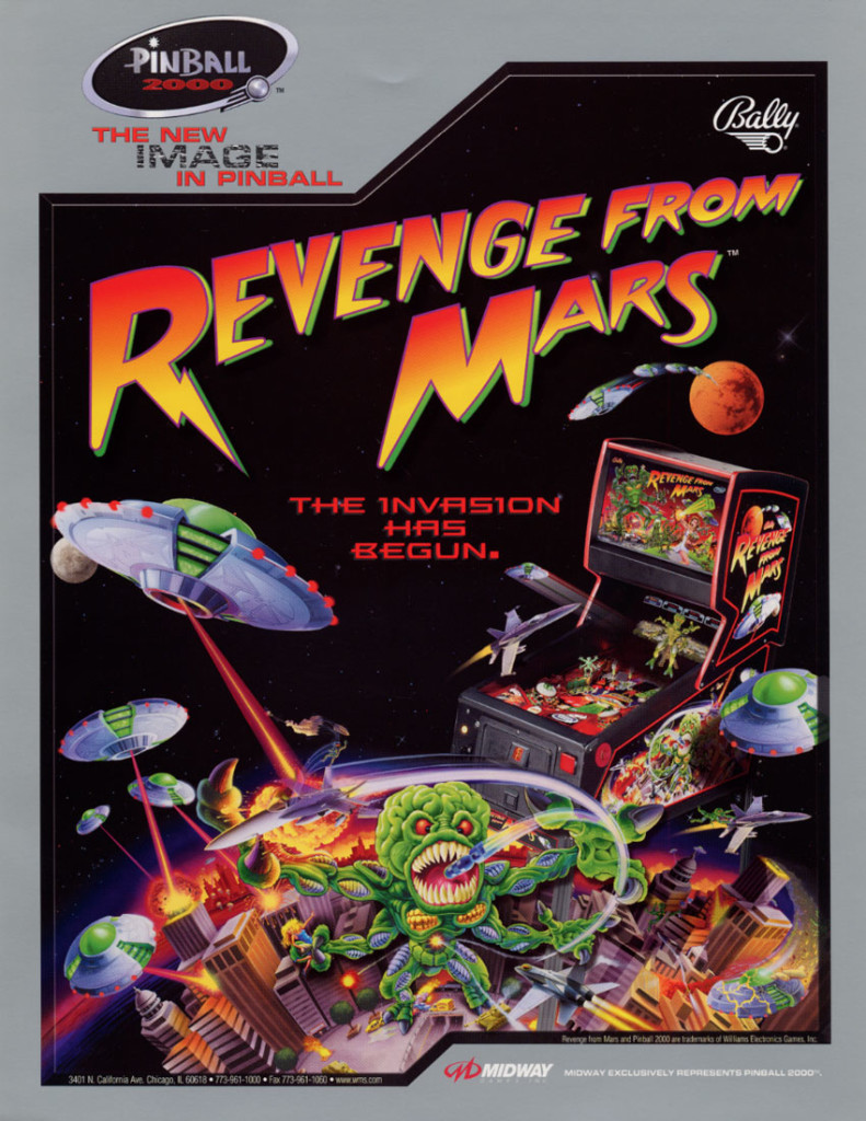 Revenge from Mars pinball machine for sale