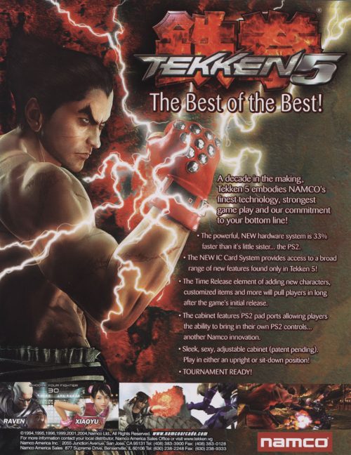 Tekken 5 Arcade Game Flyer