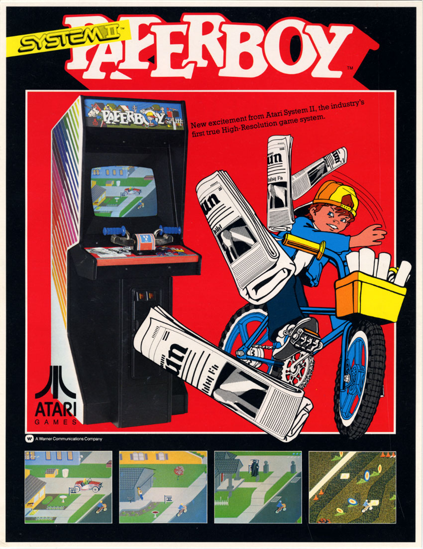 Paperboy Arcade Game For Sale Vintage Arcade