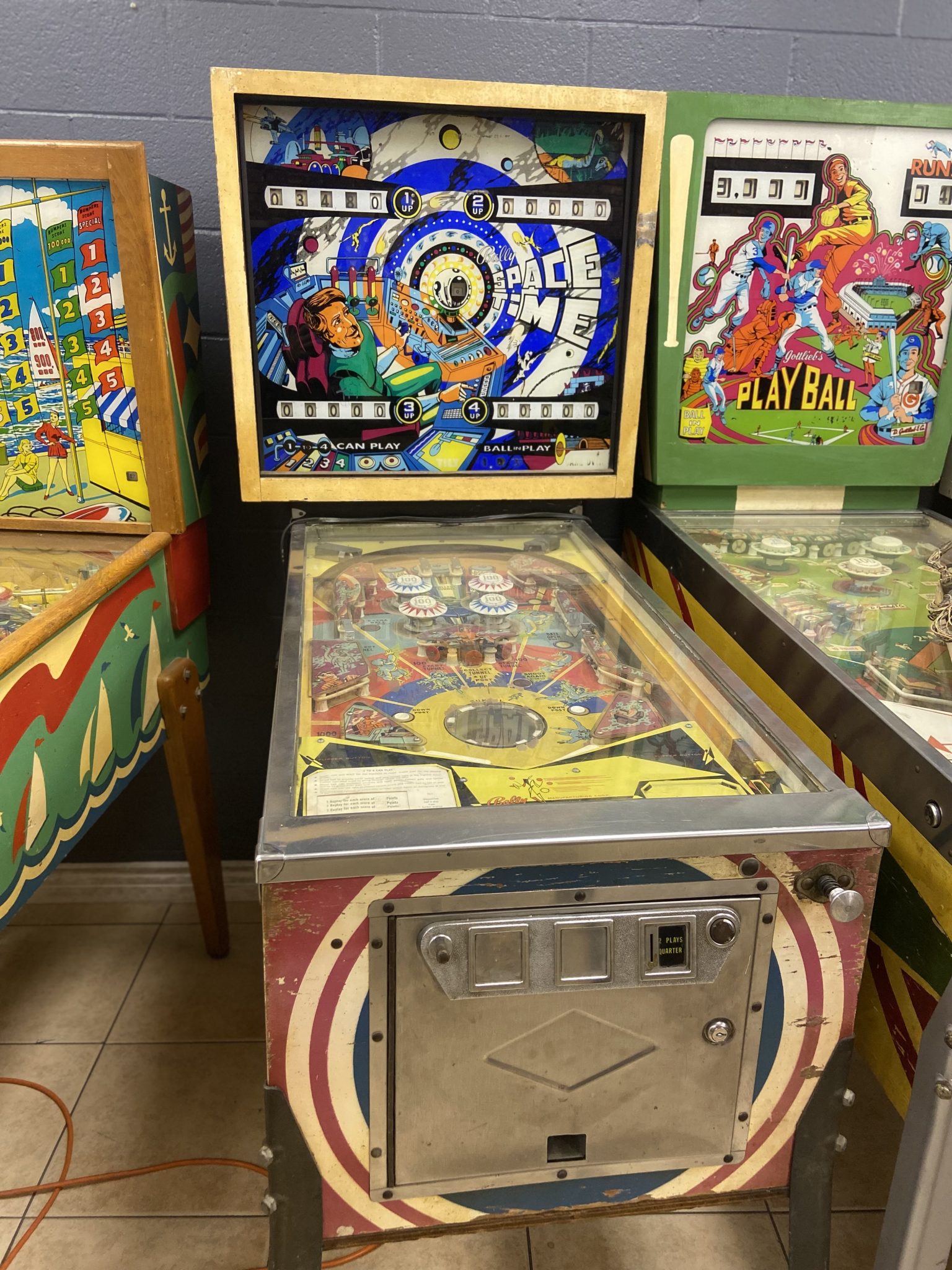 Space Time Pinball Machine Vintage Arcade Superstore
