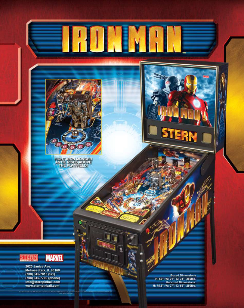 Iron Man Pinball Game Vintage Arcade Superstore