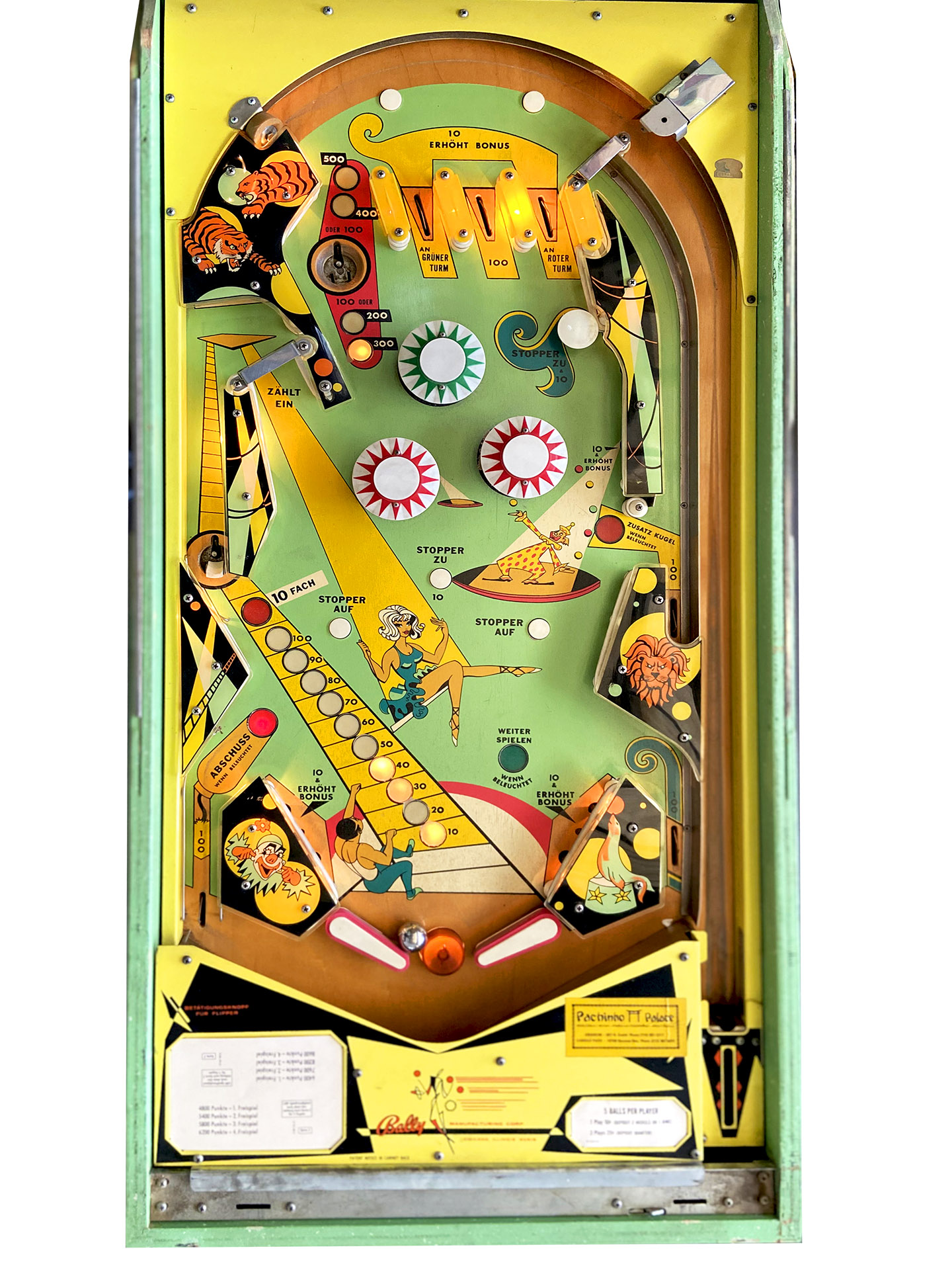 bally circus pinball