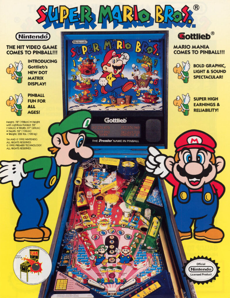Super Mario Bros Pinball Machine Vintage Arcade Superstore