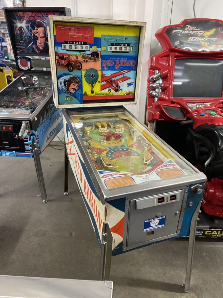Red Baron Pinball Machine Vintage Arcade Superstore