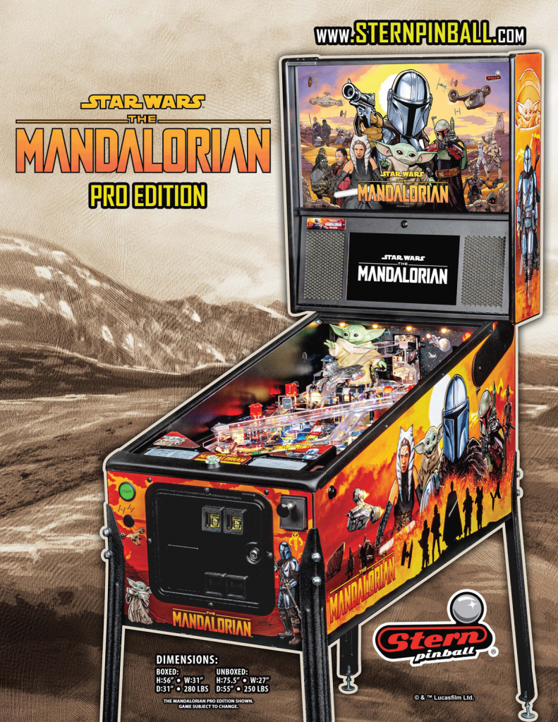 Mandalorian Pro Pinball Machine (in stock) Vintage Arcade Superstore