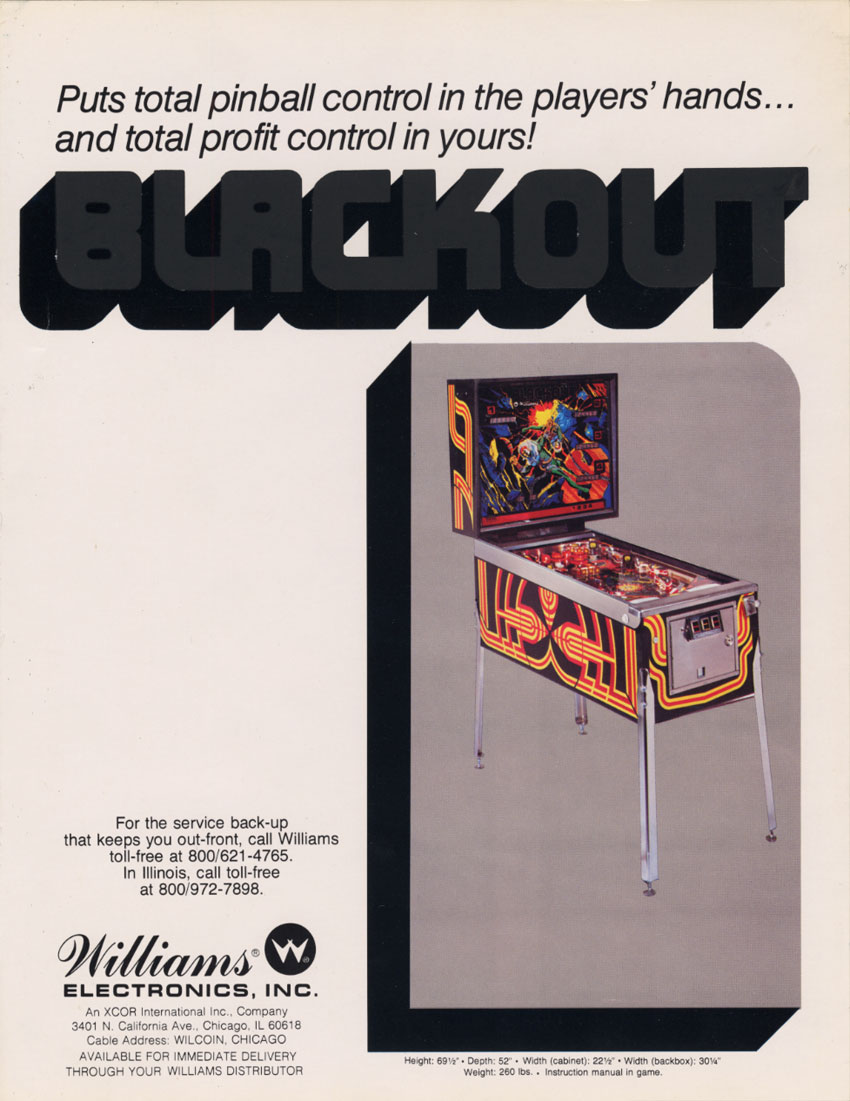 Blackout Pinball Machine Vintage Arcade Superstore