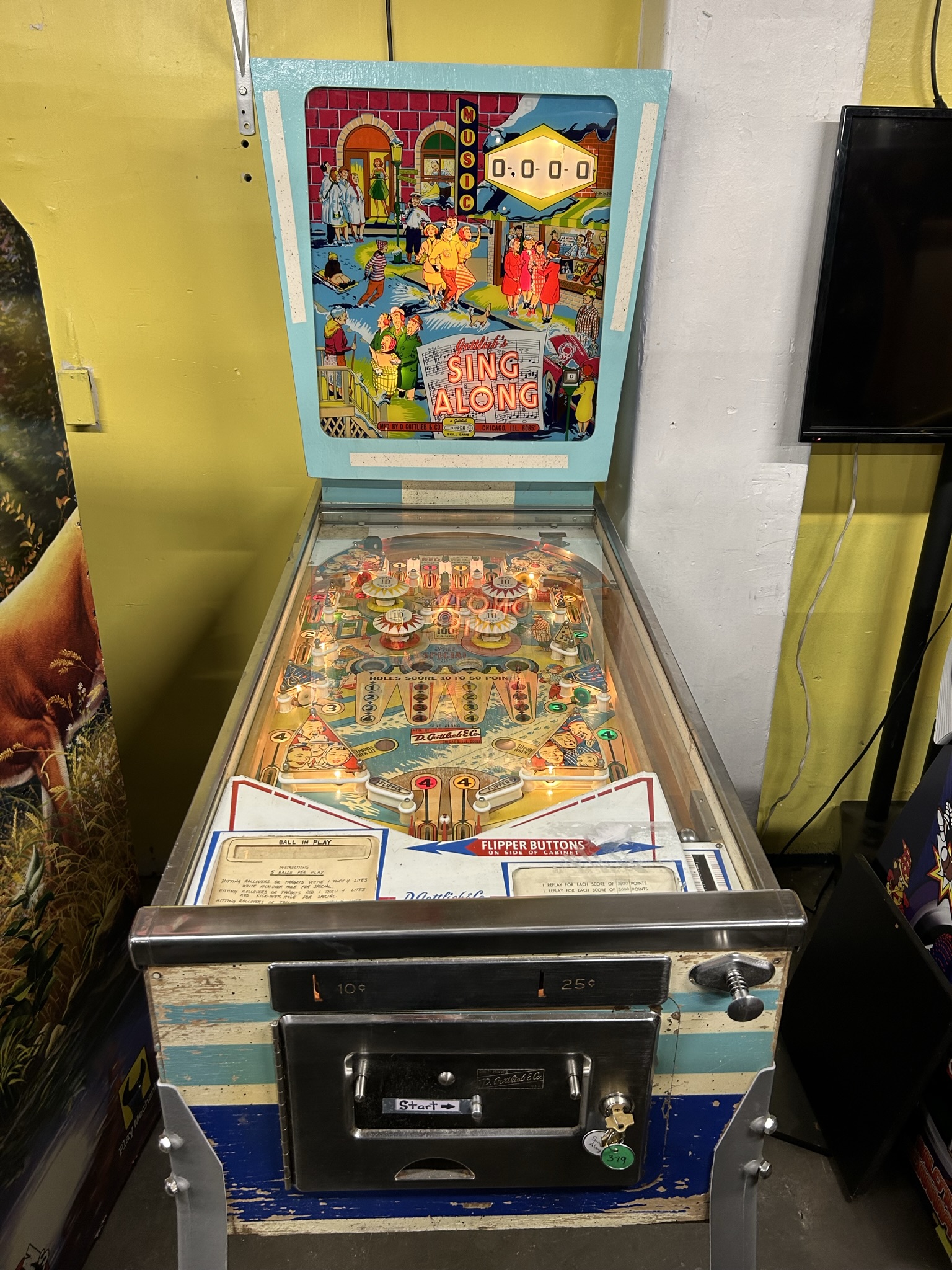 bladzijde Manie zand Sing a Long Pinball Machine - Vintage Arcade Superstore