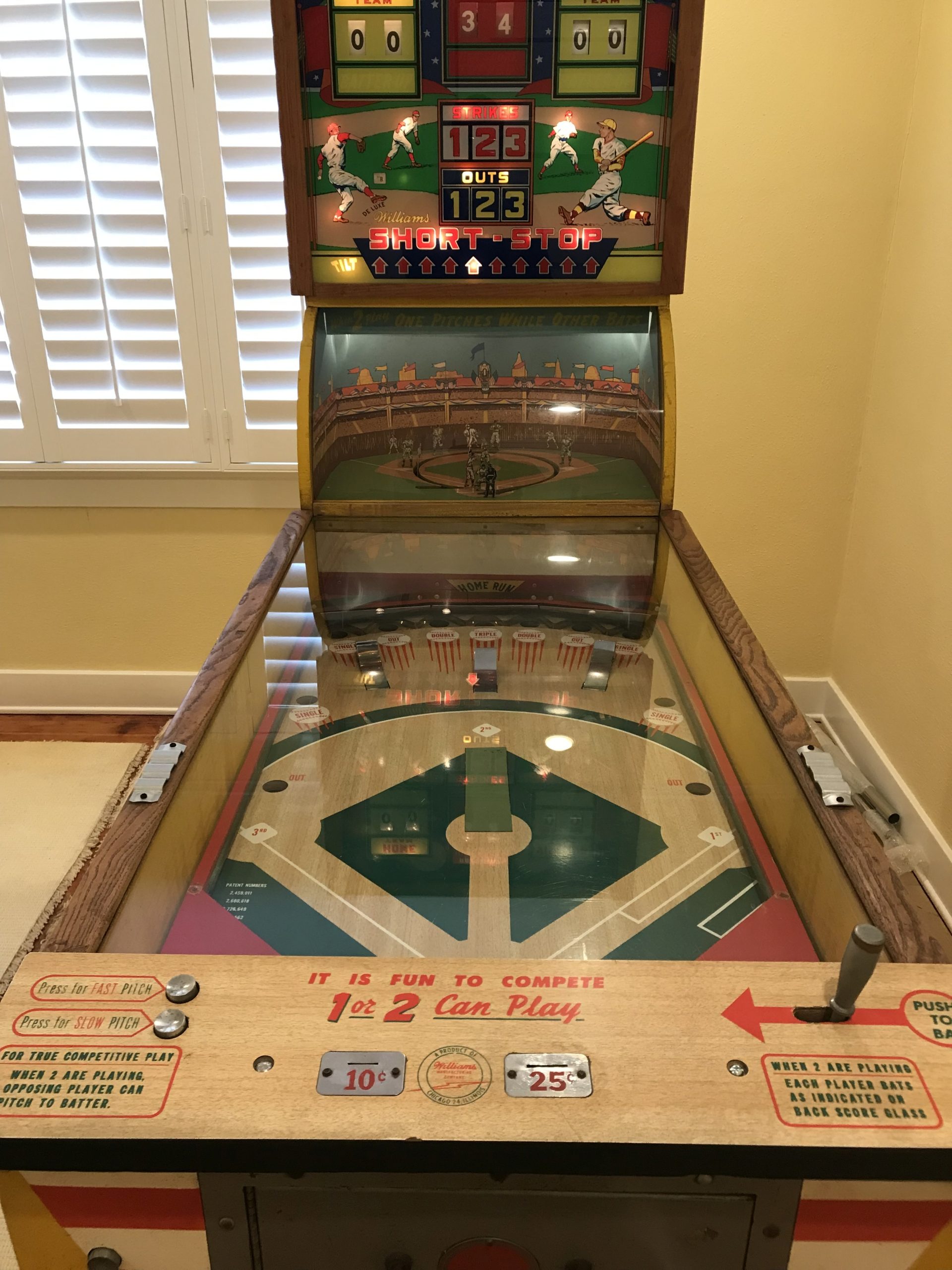 Ruckus indendørs video Short Stop baseball Pinball Machine - Vintage Arcade Superstore