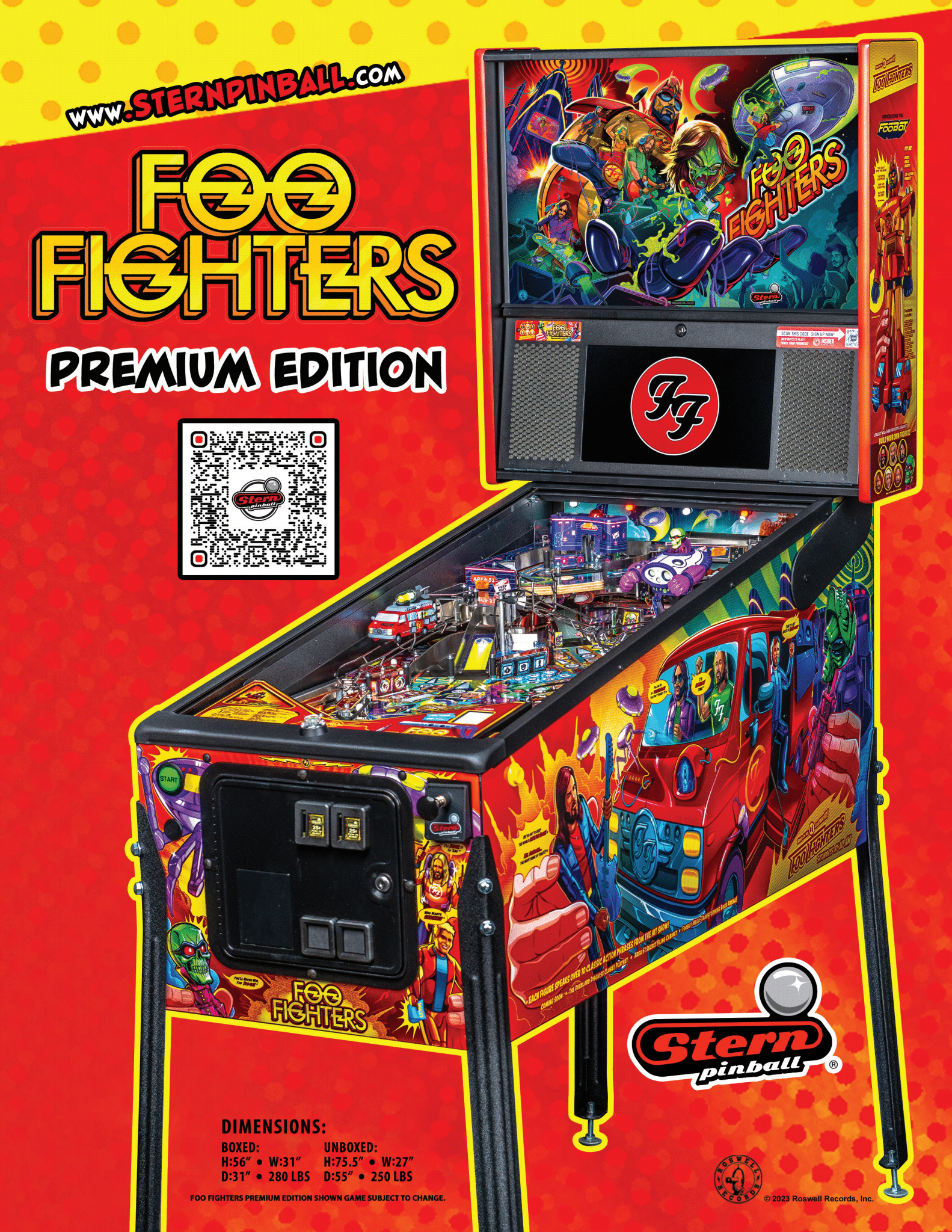 Foo Fighters Premium Pinball For Sale