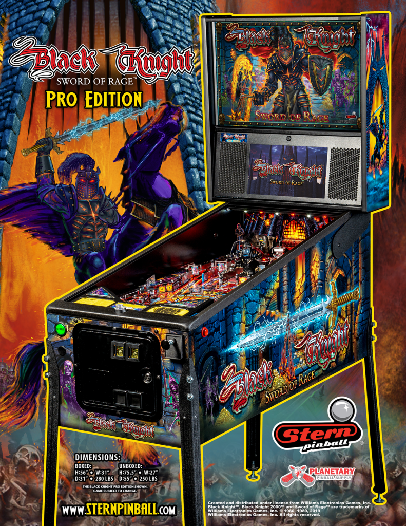 Black Knight Sword of Rage Pro Pinball For Sale